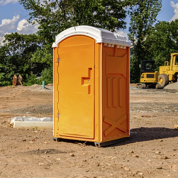 how often are the porta potties cleaned and serviced during a rental period in Stacey Street